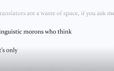 ‘Translators are a waste of space’